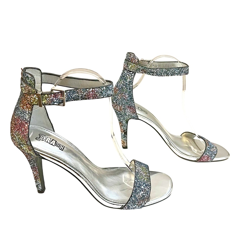 Brash Kandy Shoes Rainbow‎ Sparkle Glitter Heels Women's 9